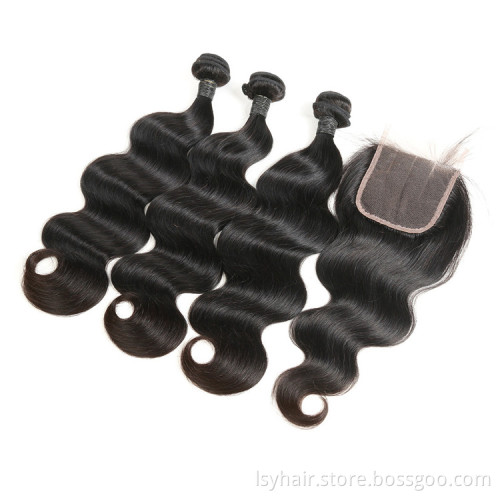 Hot Sale Body Weft Women Hair Hair Extension 9A Remy Brazilian Hair WEAVING Body Wave Machine Double Weft ALL Colors >=20%